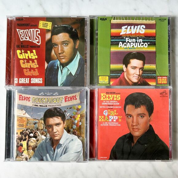 Elvis Presley 4 CDs Girls! Girls! Girls!-Fun in Acapulco-Roustabout-Girl Happy - Picture 2 of 7